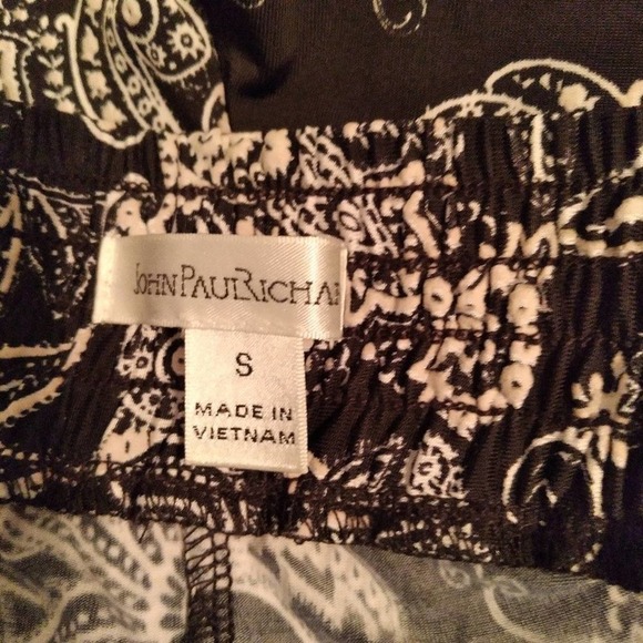 𝅺john Paul Richard Flowy Crop Paisley Pants - Picture 4 of 6